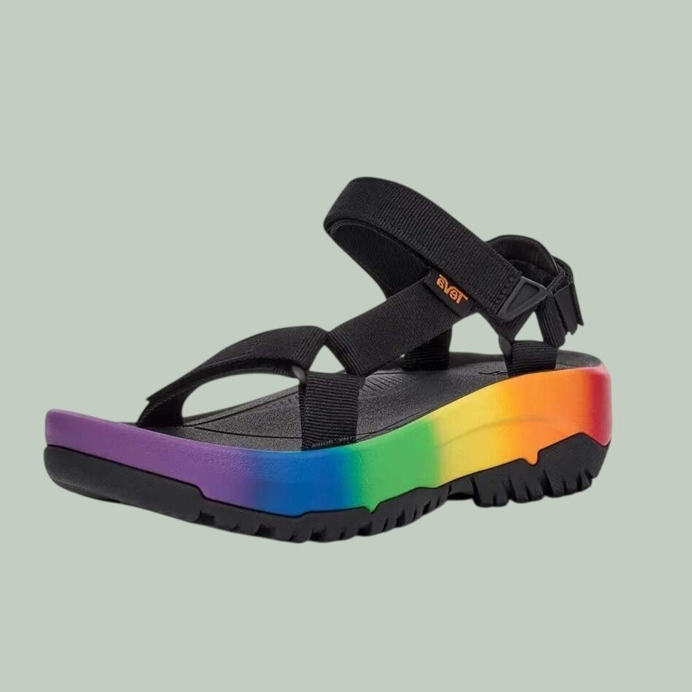 Teva Hurricane XLT2 Ampsole Rainbow Black Sandals Men's 14/Women's 16 UNISEX NEW